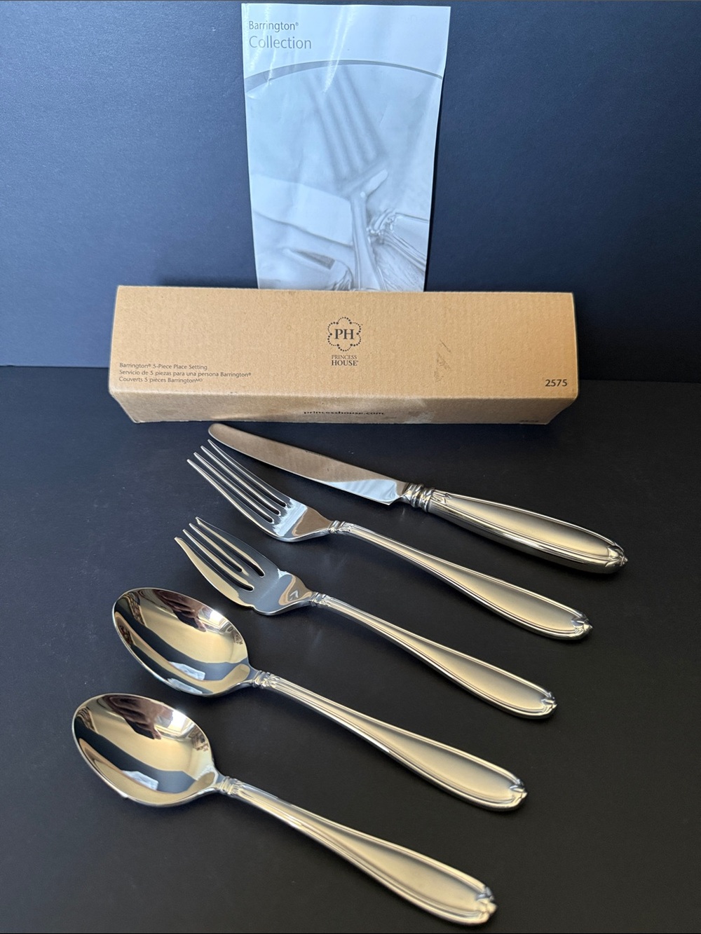 Princess House Silver Barrington 5-Piece Flatware Place Setting